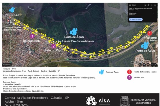 ª Etapa do Circuito de Rua de Cubatão acontece neste domingo em novo local e com corridas kids e para adultos