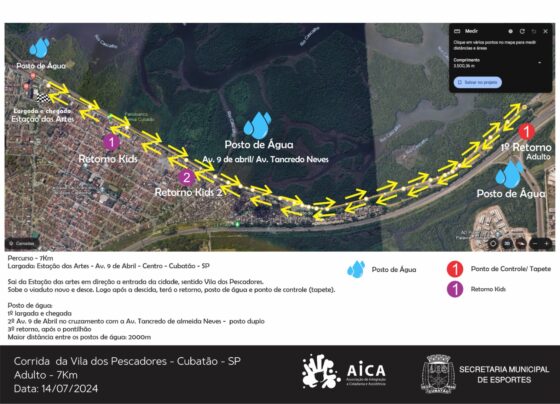 ª Etapa do Circuito de Rua de Cubatão acontece neste domingo em novo local e com corridas kids e para adultos