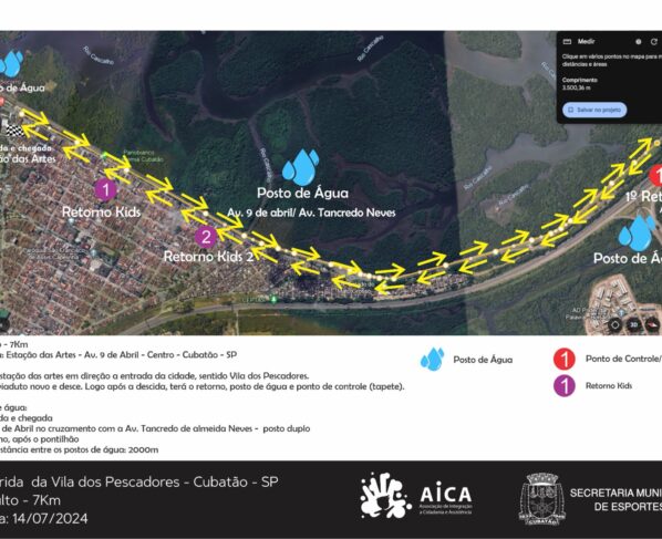 ª Etapa do Circuito de Rua de Cubatão acontece neste domingo em novo local e com corridas kids e para adultos